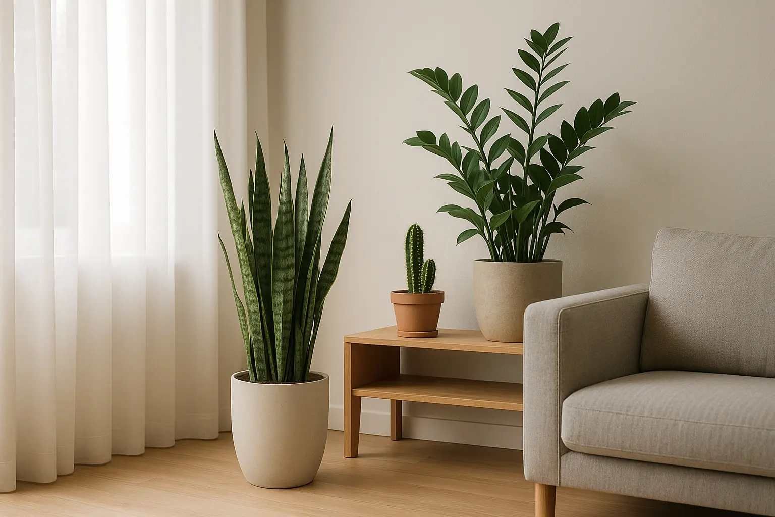 plantes interieur faciles entretien salon zen